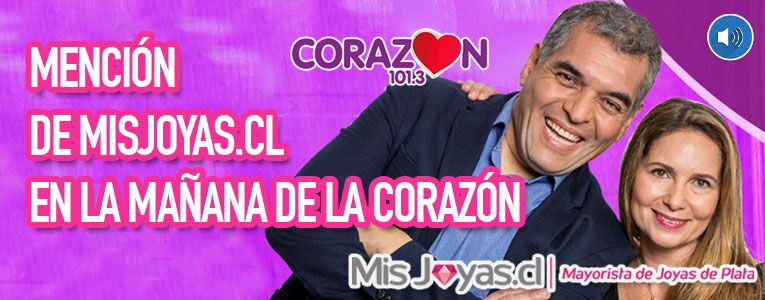 Mención de MisJoyas.cl en Radio Corazón